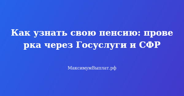 Превью статьи «Как узнать свою пенсию: проверка через Госуслуги и СФР»